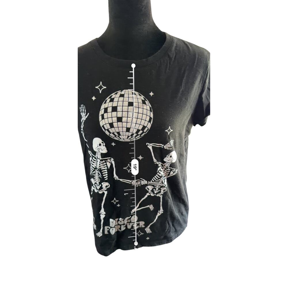 Wound Up Disco Forever Skeleton T-Shirt Junior L 11-13 Halloween Goth Grunge - Picture 8 of 9